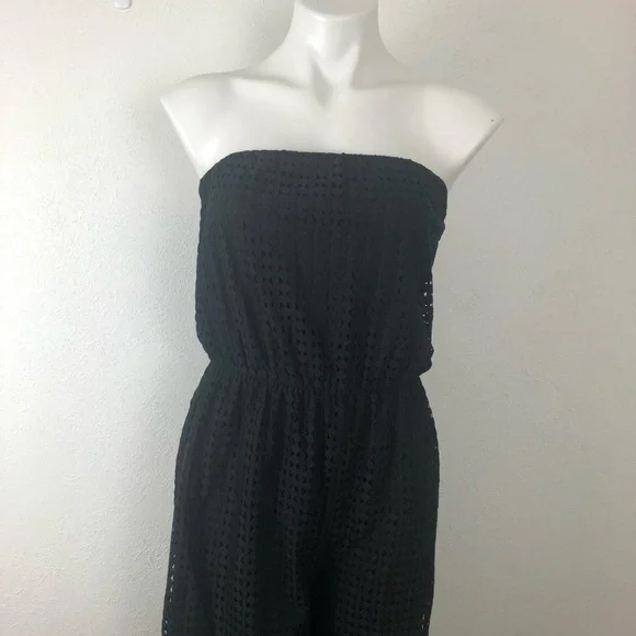 19 Cooper Black Sheer Strapless Jumpsuit Size M - Picture 5 of 7